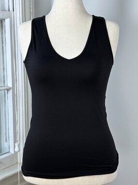 Worthington Suitable Seamless Black Tank Top Medium Large Smoothing Layering